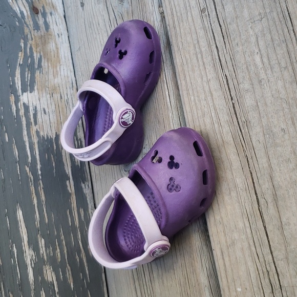 CROCS Sz 2/3 Minnie Mary Jane Infant Purple - Picture 3 of 6